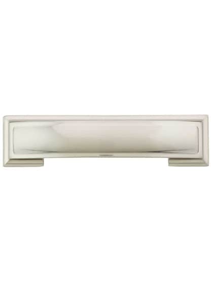 Annadale Pillow Cup Cabinet Pull - 3 3/4 inch Center-to-Center in Satin Nickel.